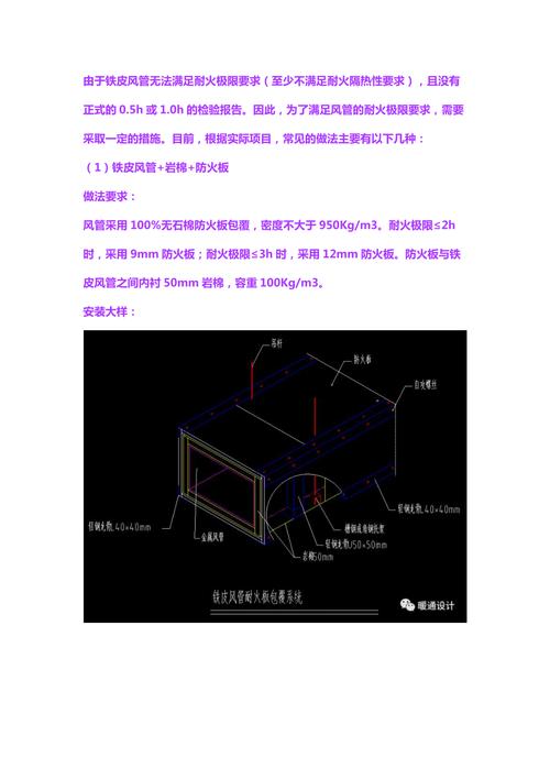 新规防烟排烟风管满足耐火极限要求常用措施方法